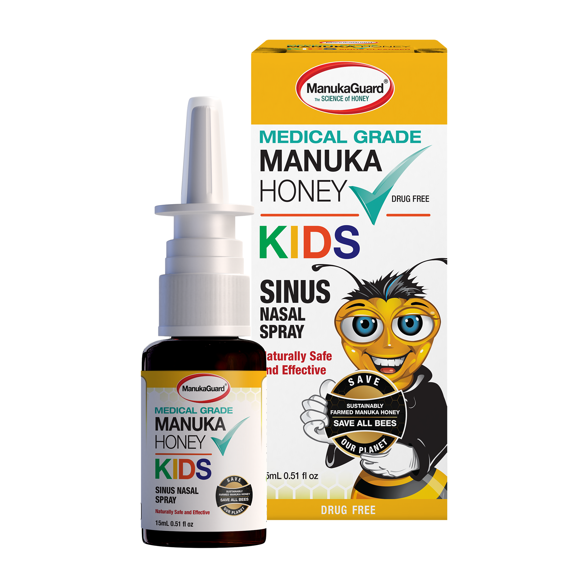 ManukaGuard Kids Sinus Cleanser, Medical Grade Manuka Honey, MGO 400
