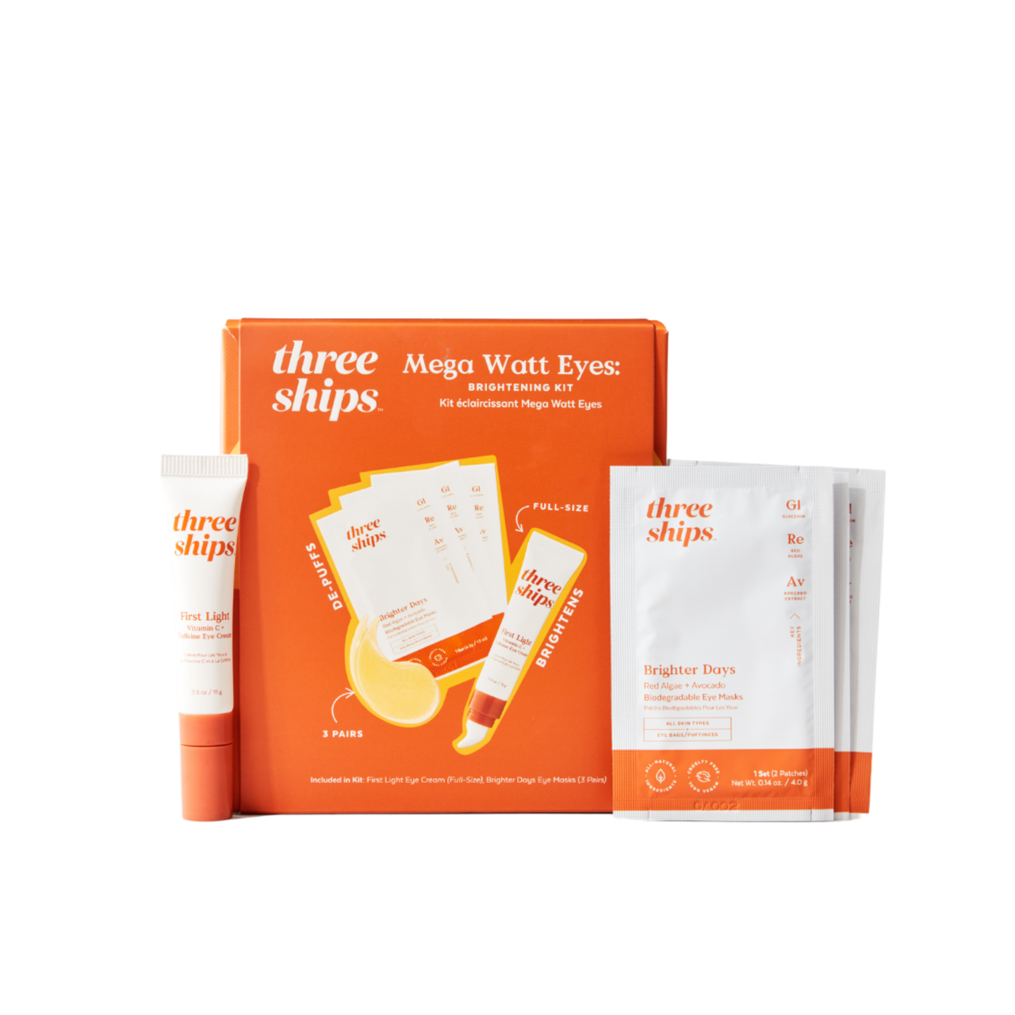 Three Ships - Mega Watt Eyes: Brightening Kit | Well Kept
